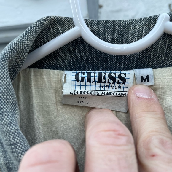 Vintage Guess Marciano Back To The Future Guess 2 Tone Denim Jean Leather Jacket - Picture 2 of 5